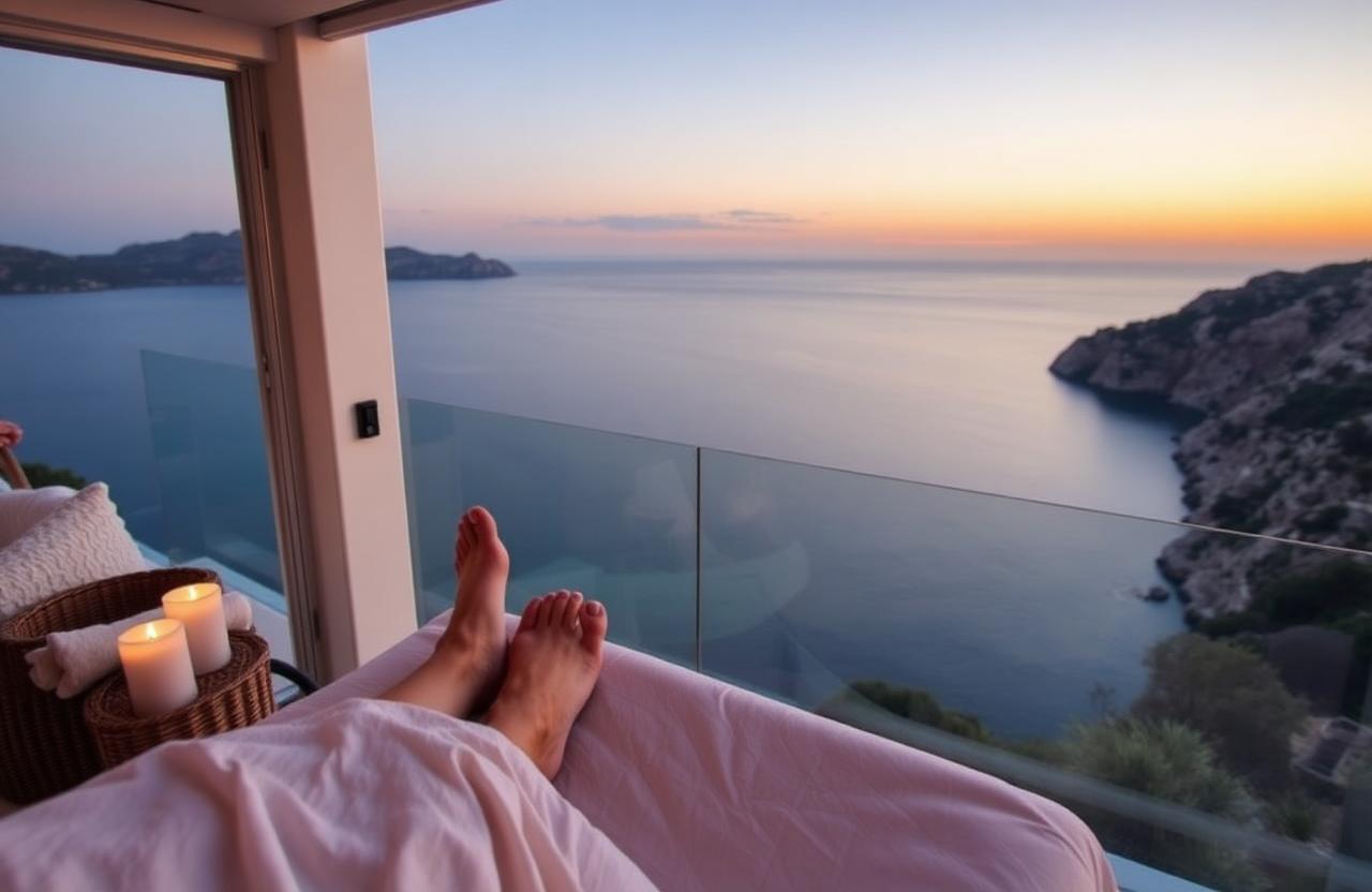 Mobile pedicure Ibiza and home nail service across the island, from Es Cubells beauty to Roca Llisa villas.