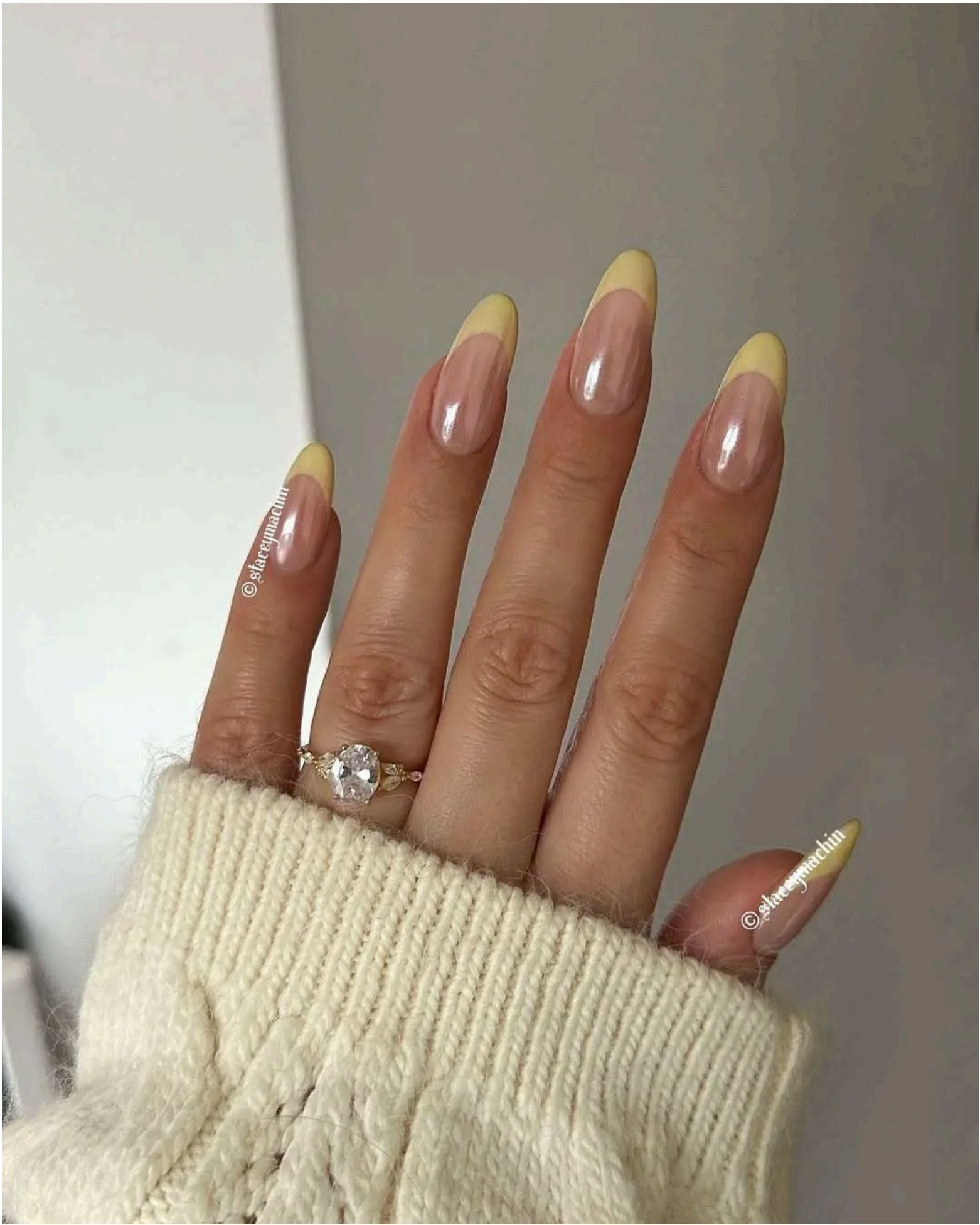 Glazed donut finish with buttery French tips – the perfect blend of sunny beach vibes.